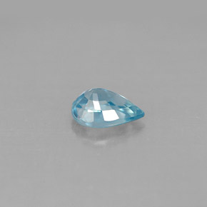Zircon bleue naturelle en forme de poire, 1,07 ct, VVS