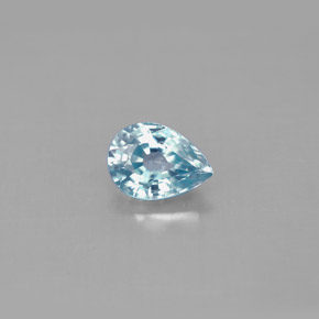 Zircon bleue naturelle en forme de poire, 1,19 ct, VS