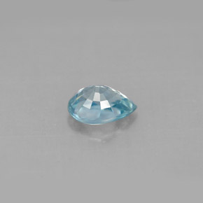 Zircon bleue naturelle en forme de poire, 1,19 ct, VS