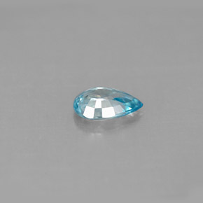 Zircon bleue naturelle en forme de poire, 0,82 ct, VS