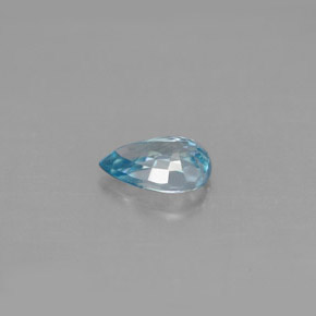 Zircon bleue naturelle en forme de poire, 1,03 ct, VS