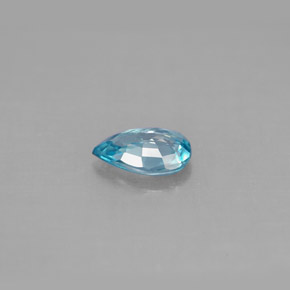 Zircon bleue naturelle en forme de poire, 0,81 ct, VS