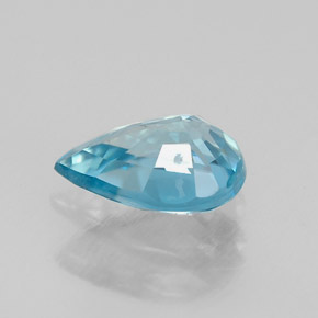 Zircon bleue naturelle en forme de poire, 0,99 ct, VS