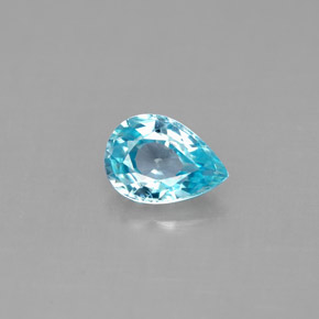 Zircon bleue naturelle en forme de poire, 0,99 ct, VS