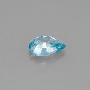 Zircon bleue naturelle en forme de poire, 0,99 ct, VS