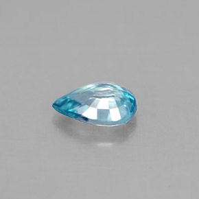 Zircon bleue naturelle en forme de poire, 0,99 ct, VS
