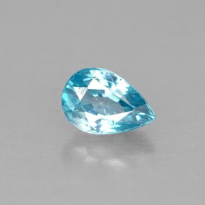 Zircon Bleu naturelle En forme de poire, 1.28 ct, VS