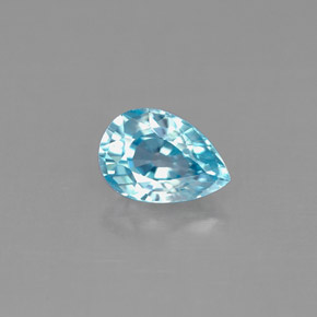 Zircon Bleu naturelle En forme de poire, 1.09 ct, VS