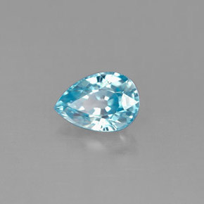 Zircon Bleu naturelle En forme de poire, 1.09 ct, VS