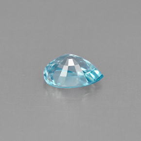 Zircon Bleu naturelle En forme de poire, 1.09 ct, VS