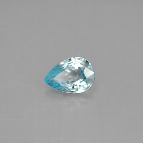 Zircon bleue naturelle en forme de poire, 1,03 ct, VVS-VS