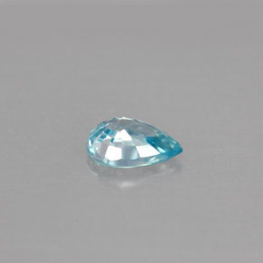 Zircon bleue naturelle en forme de poire, 1,03 ct, VVS-VS