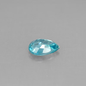 Zircon bleue naturelle en forme de poire, 1,02 ct, VVS-VS