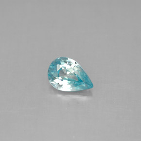 Zircon bleue naturelle en forme de poire, 0,88 ct, VVS-VS