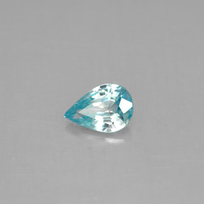Zircon bleue naturelle en forme de poire, 0,88 ct, VVS-VS