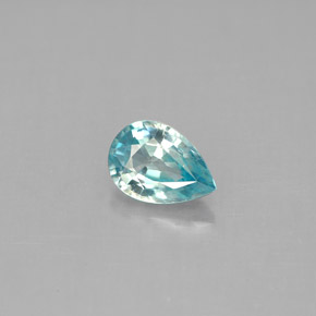 Zircon bleue naturelle en forme de poire, 1,08 ct, VVS-VS