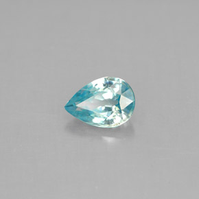 Zircon bleue naturelle en forme de poire, 1,08 ct, VVS-VS