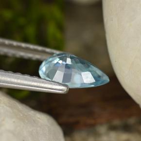Zircon bleue naturelle en forme de poire, 0,92 ct, VVS-VS