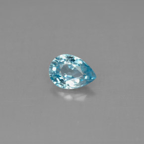 Zircon bleue naturelle en forme de poire, 1,04 ct, VVS-VS