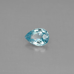 Zircon bleue naturelle en forme de poire, 1,04 ct, VVS-VS