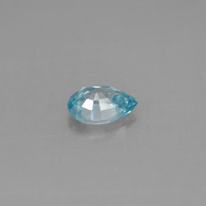 Zircon bleue naturelle en forme de poire, 1,04 ct, VVS-VS