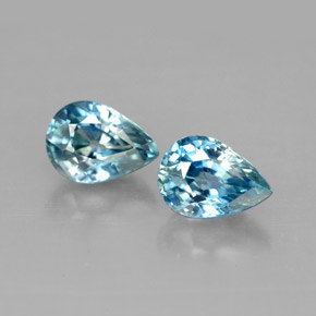 Achetez naturel ct bleue zircon gems, en forme de poire, en provenance cambodge chez gemselect. en stock, livraison internationale!