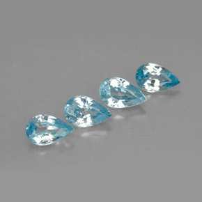 Achetez naturel ct bleue zircon gems, en forme de poire, en provenance cambodge chez gemselect. en stock, livraison internationale!