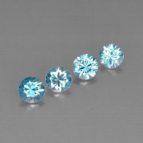 Achetez naturel ct bleue zircon gems, coupe roude, en provenance cambodge chez gemselect. en stock, livraison internationale!