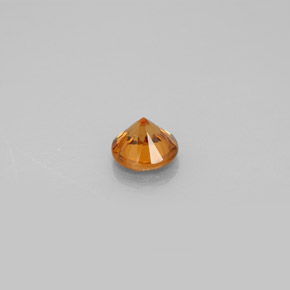 Zircon orange naturelle coupe roude, 0,98 ct, VVS-VS