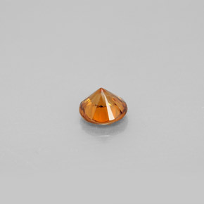 Zircon orange naturelle coupe roude, 0,98 ct, VVS-VS