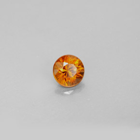 Zircon Orange naturelle Coupe roude, 0.98 ct, VVS-VS