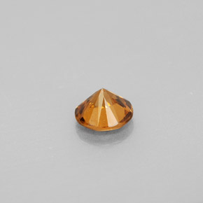 Zircon orange naturelle coupe roude, 0,86 ct, VVS-VS