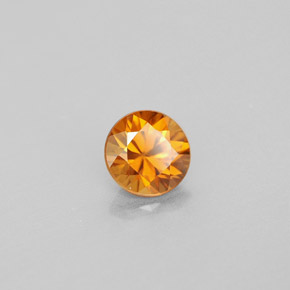 Zircon orange naturelle coupe roude, 0,99 ct, VVS-VS