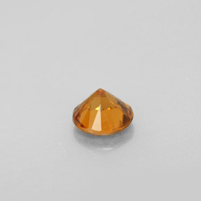 Zircon orange naturelle coupe roude, 0,99 ct, VVS-VS