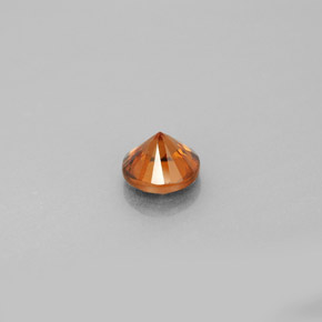 Zircon orange naturelle coupe roude, 1,01 ct, VS