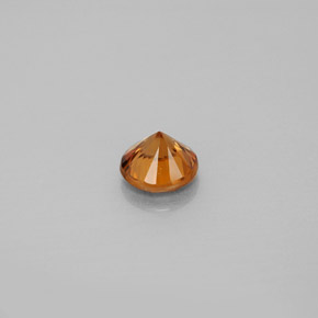 Zircon orange naturelle coupe roude, 1,02 ct, VS