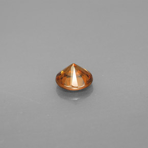 Zircon orange naturelle coupe roude, 0,99 ct, VS