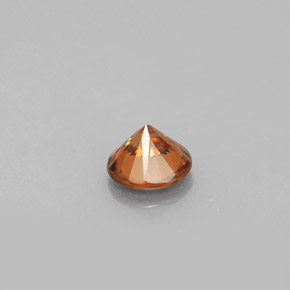 Zircon orange naturelle coupe roude, 0,96 ct, VS