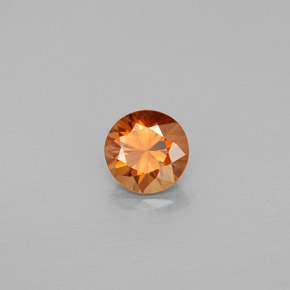 Zircon orange naturelle coupe roude, 1,01 ct, VS