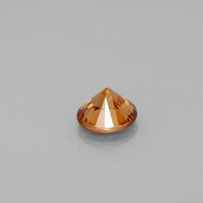 Zircon orange naturelle coupe roude, 0,97 ct, VS