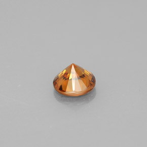 Zircon orange naturelle coupe roude, 0,99 ct, VS