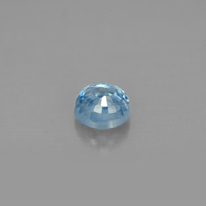 Zircon bleue naturelle coupe roude, 1,17 ct, VVS-VS