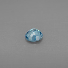 Zircon bleue naturelle coupe roude, 0,85 ct, VVS