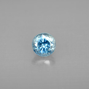 Zircon Bleu naturelle Coupe roude, 1.06 ct, VS