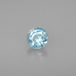 Zircon bleue naturelle coupe roude, 1,15 ct, VS