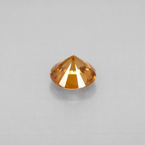 Zircon orange naturelle coupe roude, 0,92 ct, VVS-VS