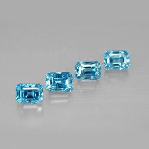 Achetez naturel ct bleue zircon gems, taille émeraude, en provenance cambodge chez gemselect. en stock, livraison internationale!