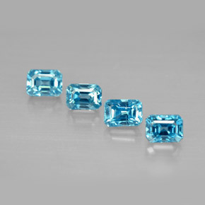 Achetez naturel ct bleue zircon gems, taille émeraude, en provenance cambodge chez gemselect. en stock, livraison internationale!