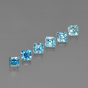 Achetez naturel ct bleue zircon gems, taille émeraude, en provenance cambodge chez gemselect. en stock, livraison internationale!