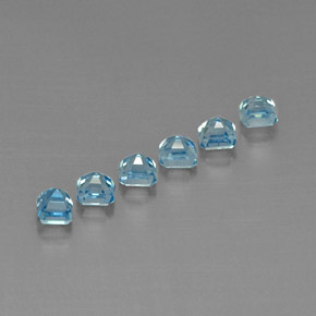 Achetez naturel ct bleue zircon gems, taille émeraude, en provenance cambodge chez gemselect. en stock, livraison internationale!